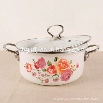 cookware set non stick enamel straitpot &bulb handle